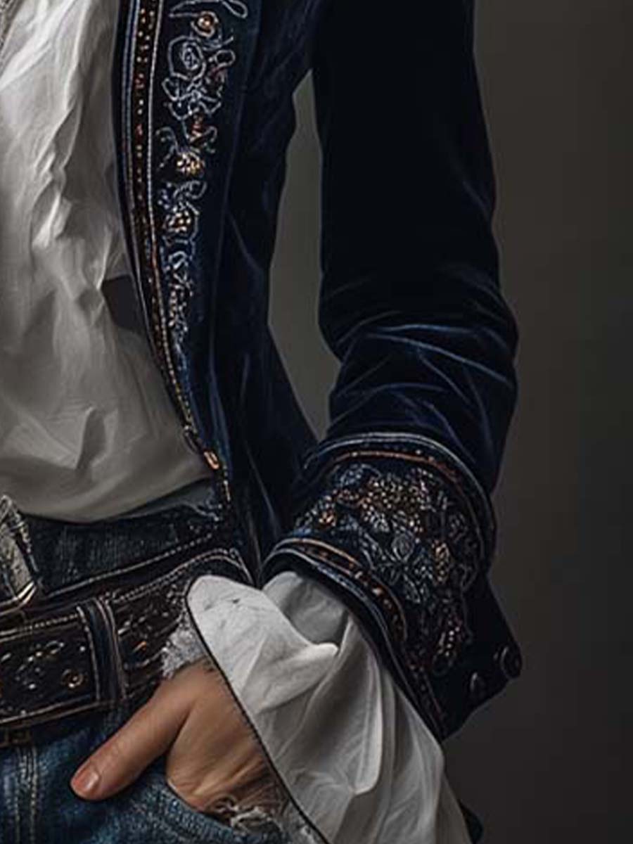 Women’s Vintage Embroidered Long Jacket