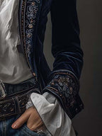 Women’s Long Vintage Embroidered Jacket