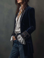 Women’s Long Vintage Embroidered Jacket