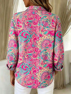 Kayla - Paisley Button-Up Blouse