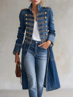 Leighton – Vintage Denim Officer Coat