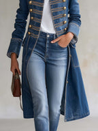 Leighton – Vintage Denim Officer Coat