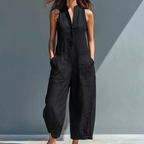 Cecelia | Sleeveless Mandarin Jumpsuit