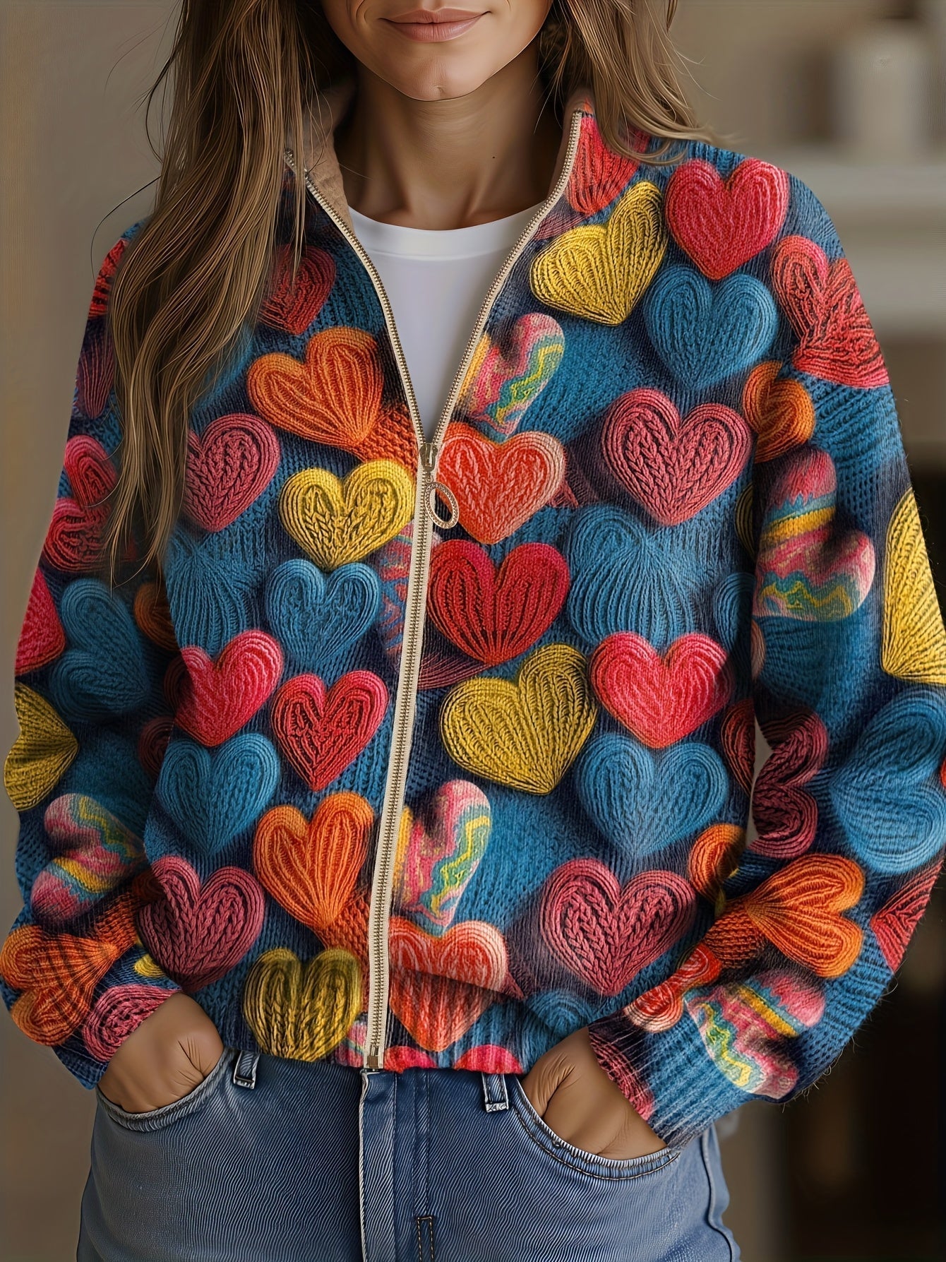 Valentine™ | Multicolor Hearts Textured Pattern