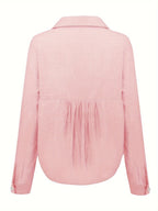 Eunize - Long Sleeve Elegant Blouse
