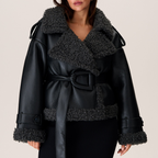 Eullie – Belted Shearling Coat with Timeless Elegance