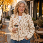 Persephone™ | Delicate Floral Vine Cream Print
