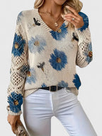 Aurelia – Elegant Floral Sweater