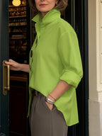 Rosaline | Statement Button Stand Collar Blouse
