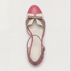 Quinnae | Women's Ribbon Detail Kitten Heel Pumps
