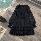 AURELIA | RUFFLE TRIM MINI DRESS