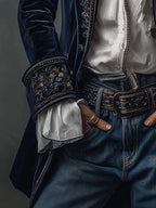 Women’s Long Vintage Embroidered Jacket