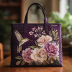 Sack Artisanal Matelassé - Colibri and Orchid