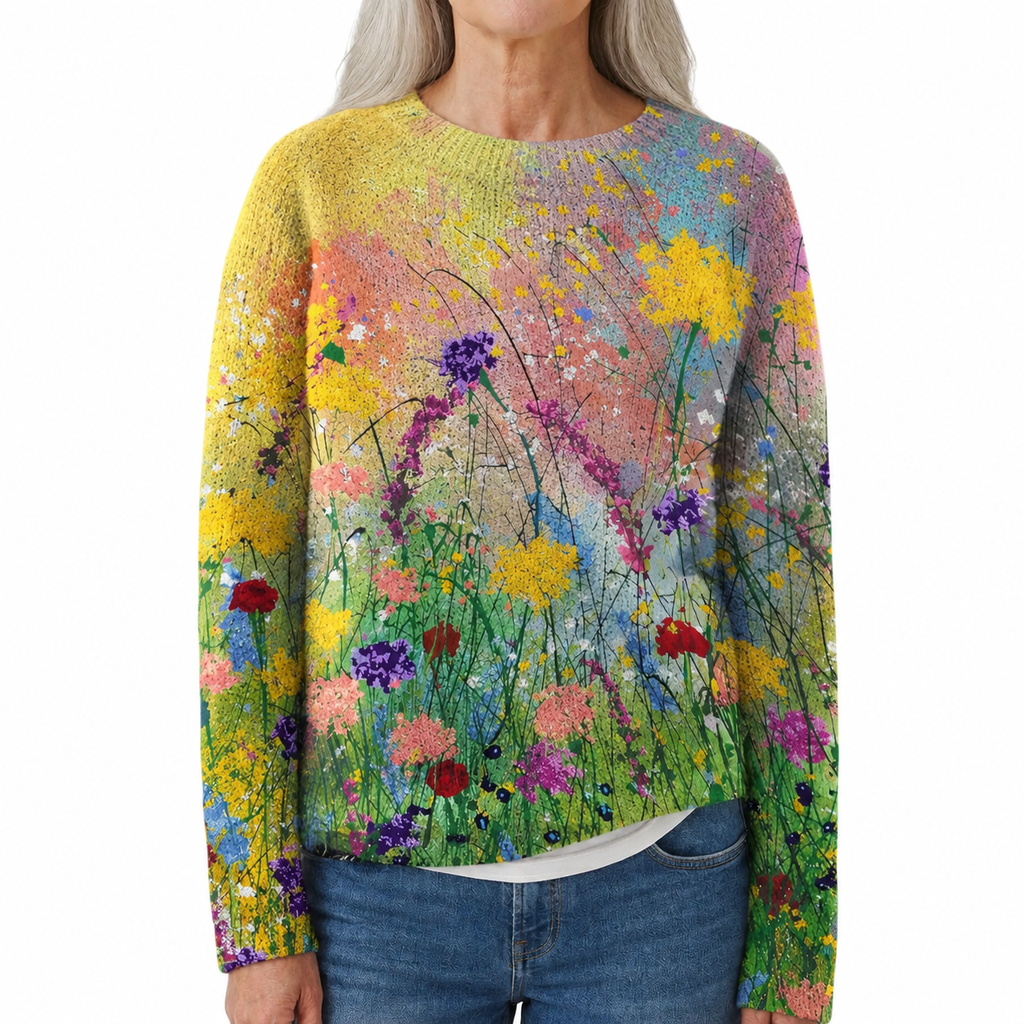 Adriana - Retro Scandinavian knitted sweater
