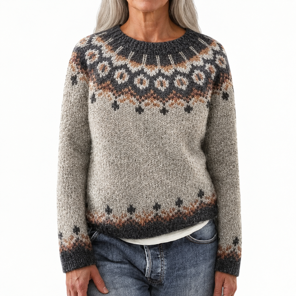 Clara - Retro Scandinavian knitted sweater