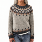 Clara - Retro Scandinavian knitted sweater