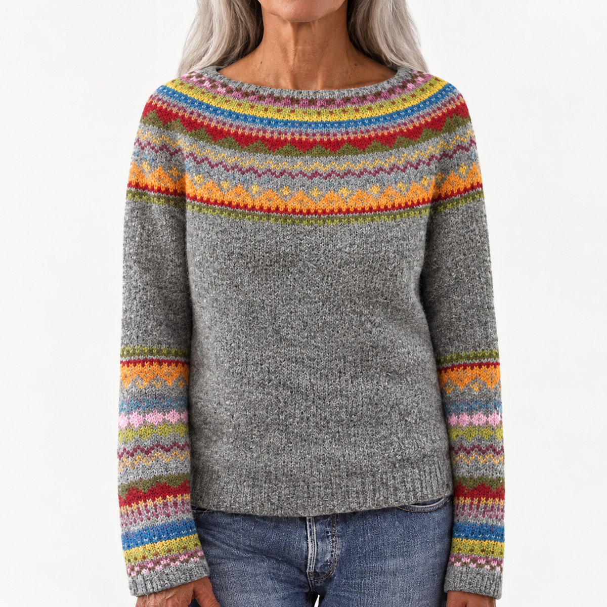 Charlotte - Retro Scandinavian knitted sweater