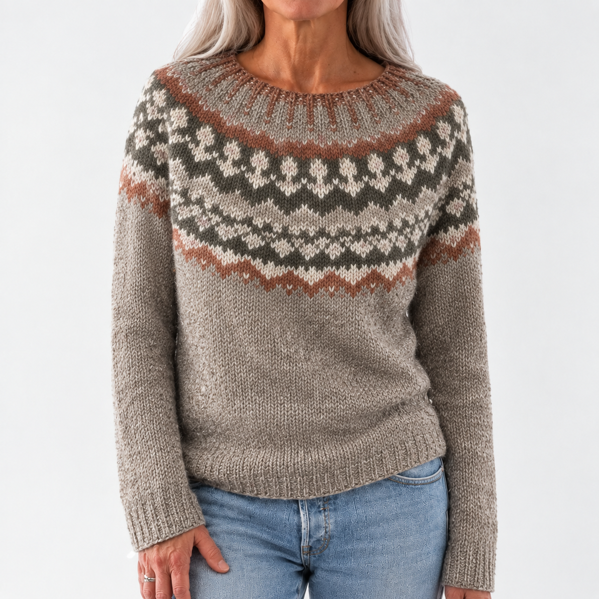 Debbie - Retro Scandinavian knitted sweater