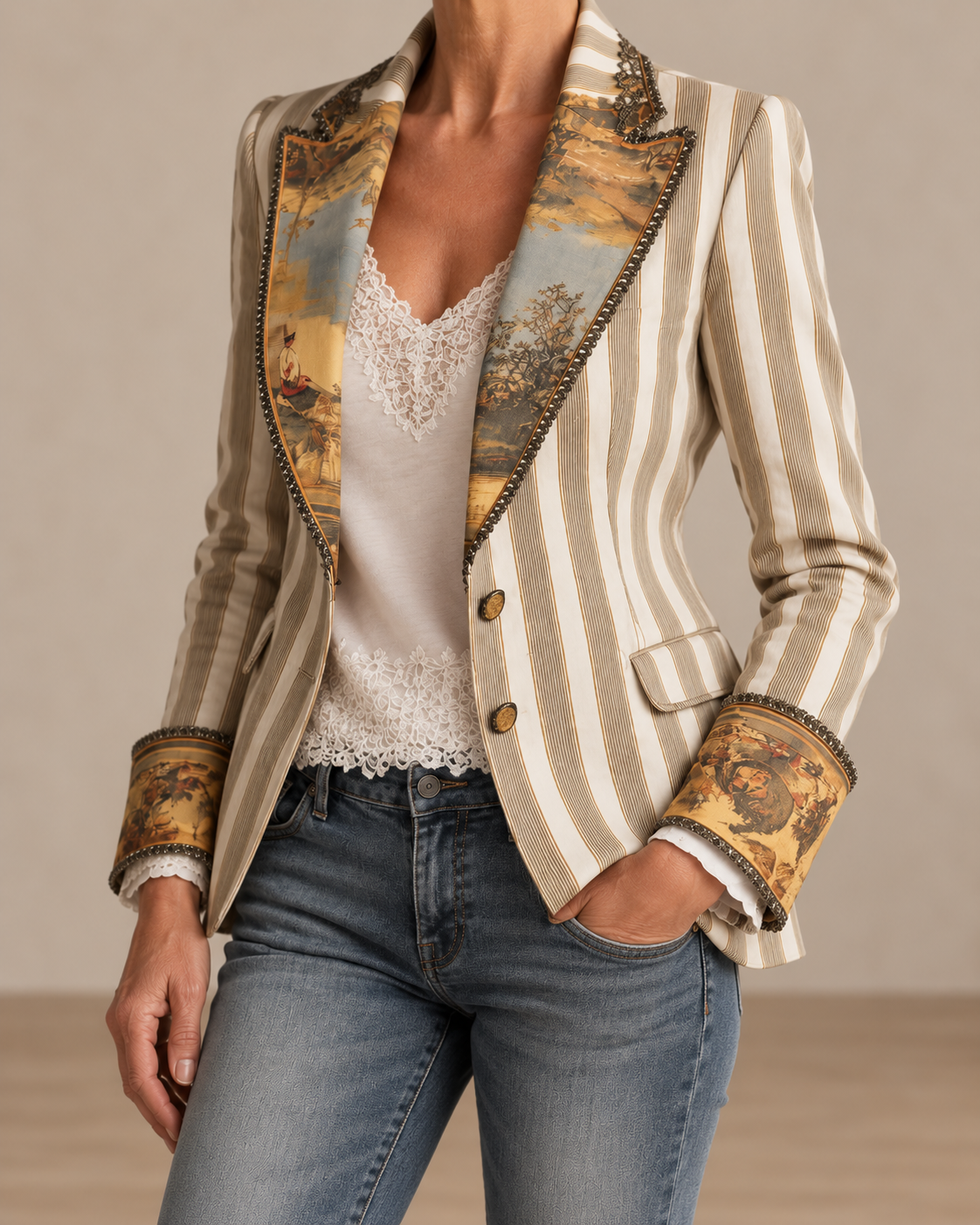 Women’s Tailored Striped Blazer