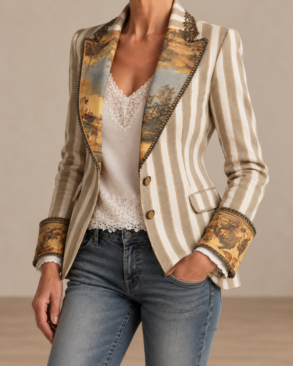 Women’s Tailored Striped Blazer