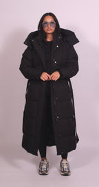 Denise – Hooded Puffer Longline Coat