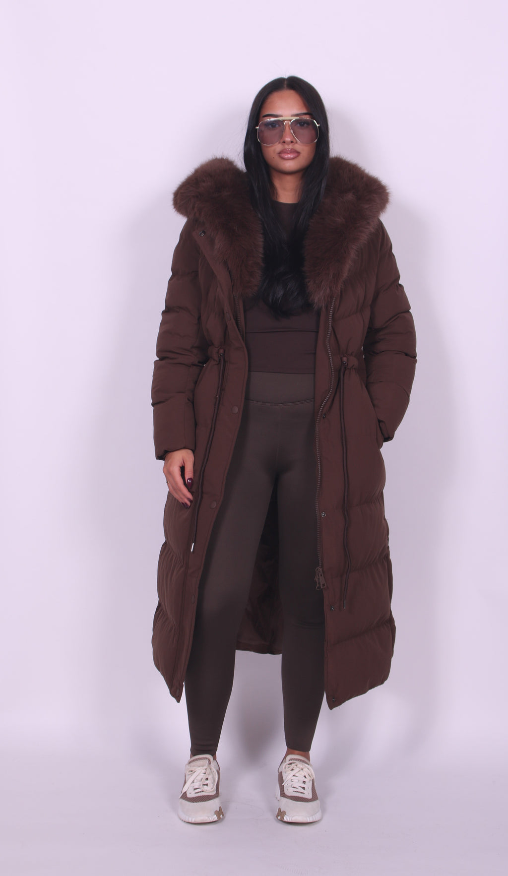 Samara – Fur Hooded Longline Coat