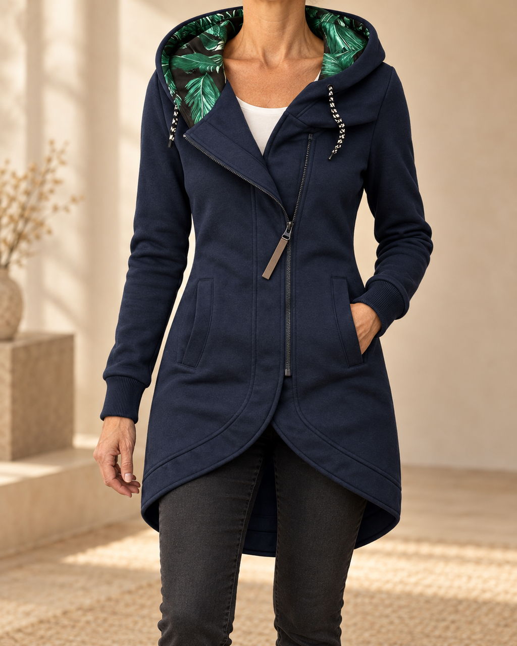 Women's Long Hooded Quilted Coat