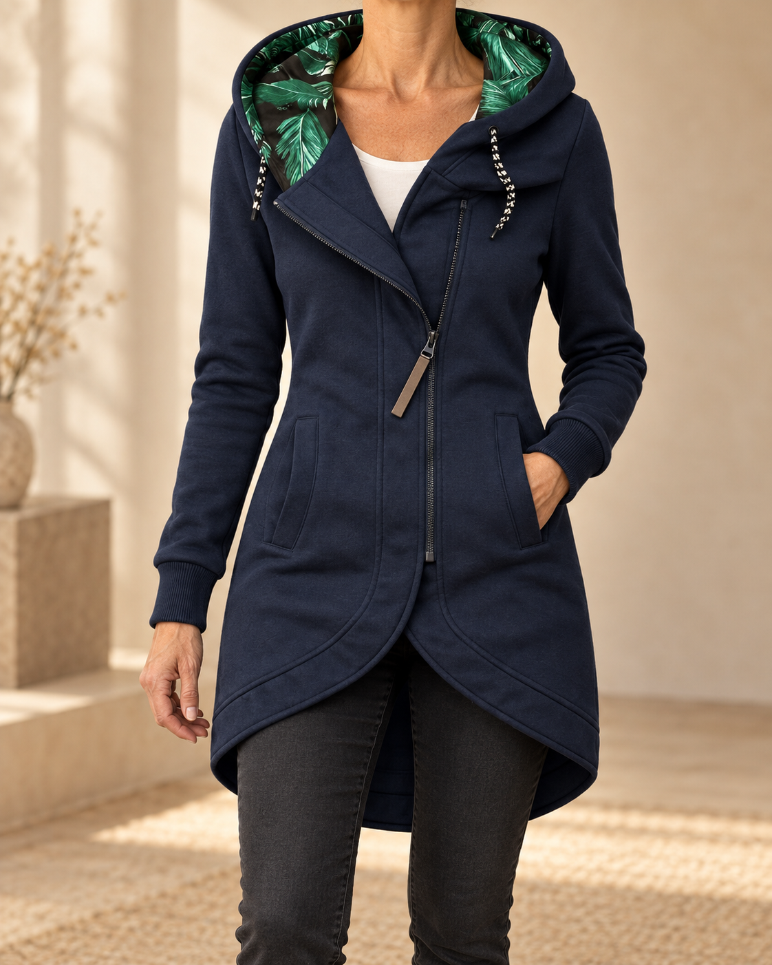 Women's Long Hooded Quilted Coat