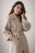 Caith – Elegant Belted Long Coat