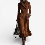Amarah – Long Suede Trench Coat