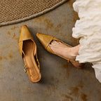 Serelle | Leather Slingback Heels