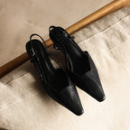 Serelle | Leather Slingback Heels