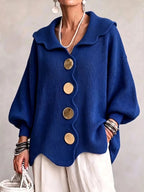Elara - Ribbed Knit Button Cardigan