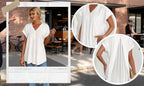 Diona - Structured Confidence V-Neck T-Shirt