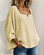 Fiona - Breezy Cotton Linen Blouse