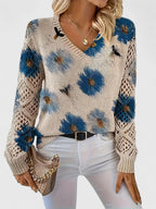 Aurelia – Elegant Floral Sweater