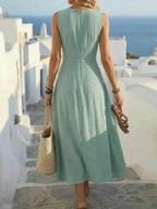 Sage | Sleeveless Boho A-Line Dress