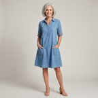 Brittany | Figure Flattering Denim Dress