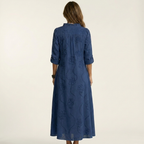Mariam | Maxi Dress with Tonal Floral Embroidery