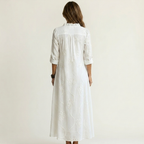 Mariam | Maxi Dress with Tonal Floral Embroidery
