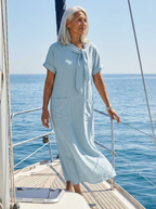 Elowyn | Round Neck Short Sleeve Pocket Maxi Dress