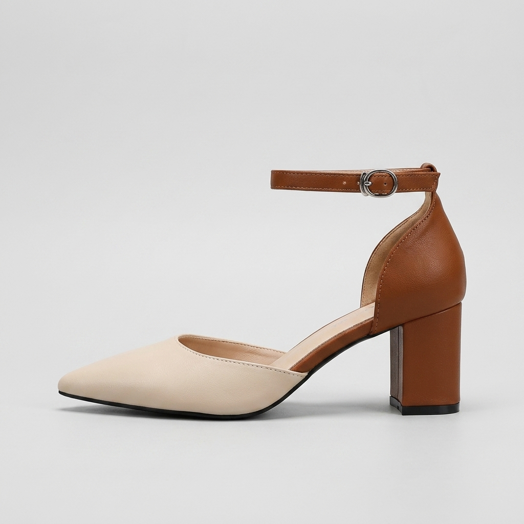 Marielle | Women's Two-Tone Strap Block Heels
