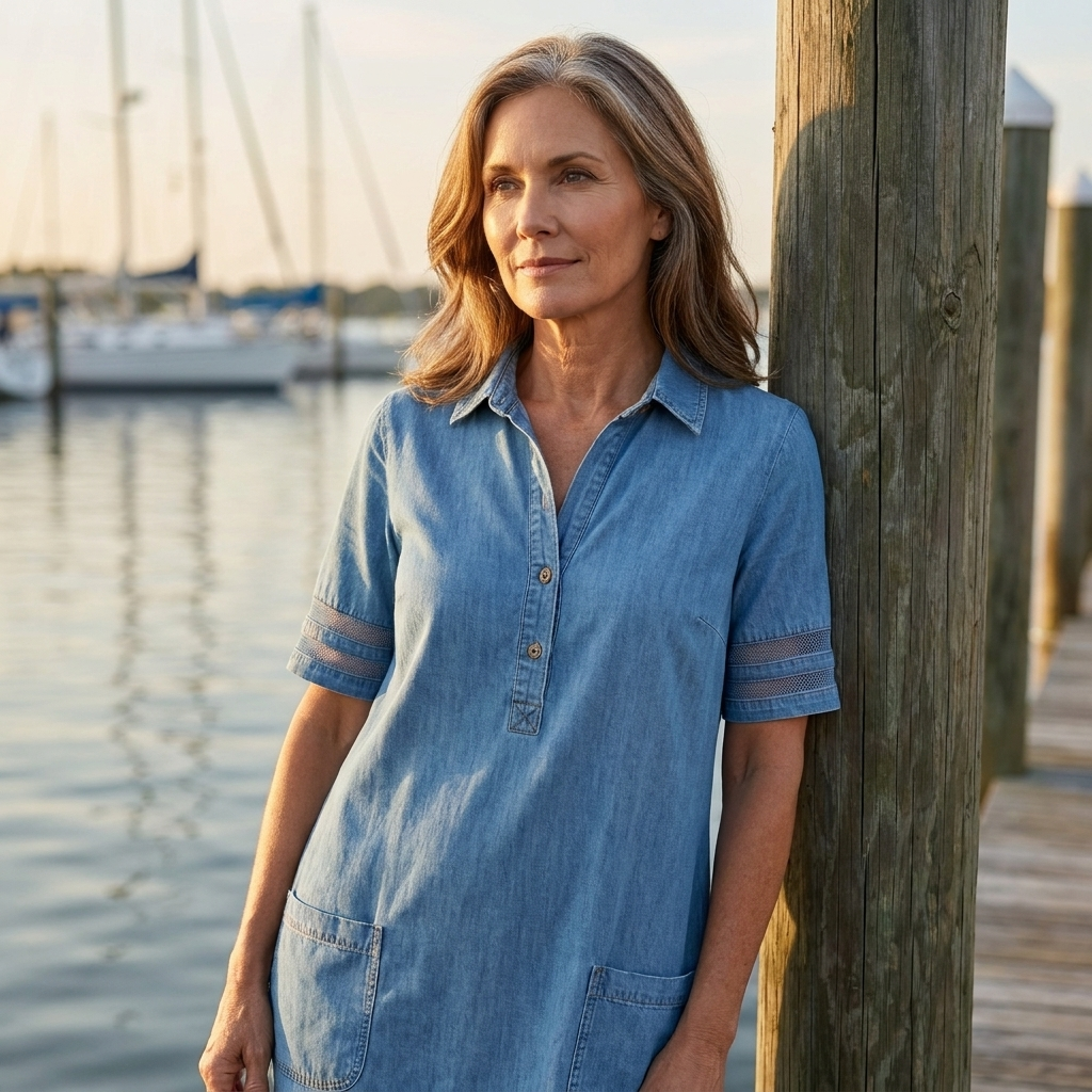 Brittany | Figure Flattering Denim Dress