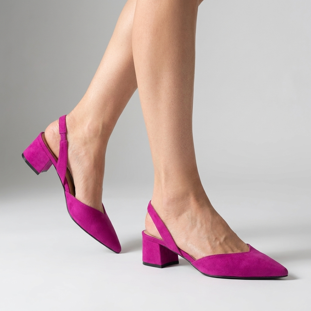 Victoria | Low Block Heel Slingbacks