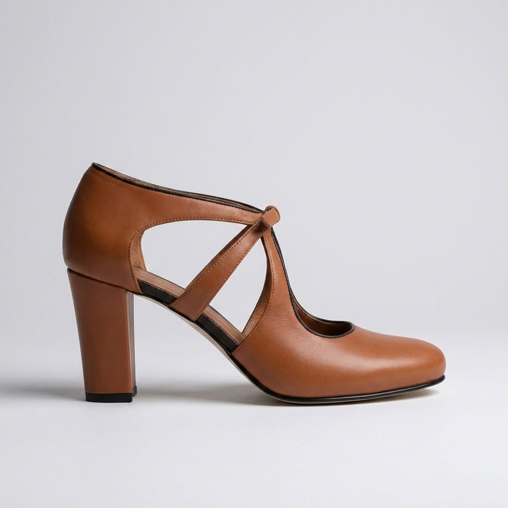 Camille™ | Elegant Genuine Leather Comfort Heels