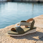 Marlenia | Flat Sandals With Metal Buckle