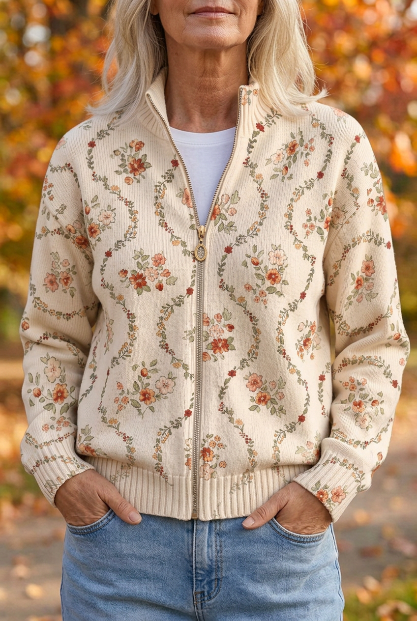 Persephone™ | Delicate Floral Vine Cream Print