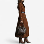 Amarah – Long Suede Trench Coat