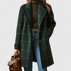 Mailey – Refined Plaid Coat for Everyday Elegance