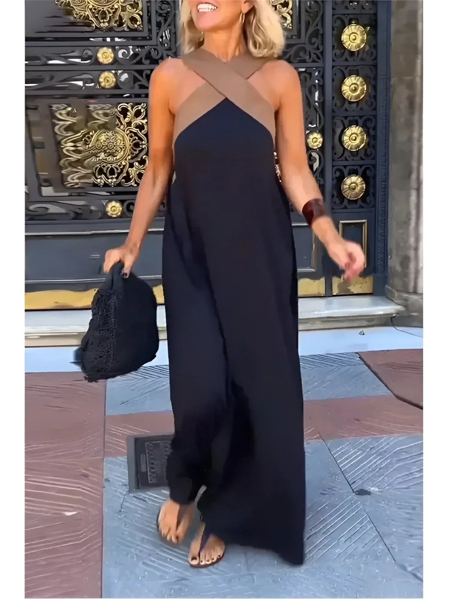 Quirine | Wrap-Front Maxi Dress-
